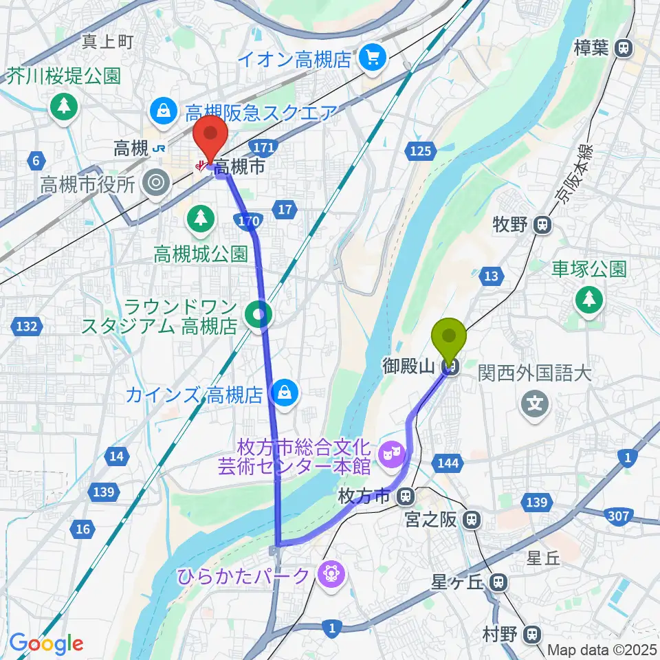 御殿山駅からぽこあぽこ音楽教室へのルートマップ地図