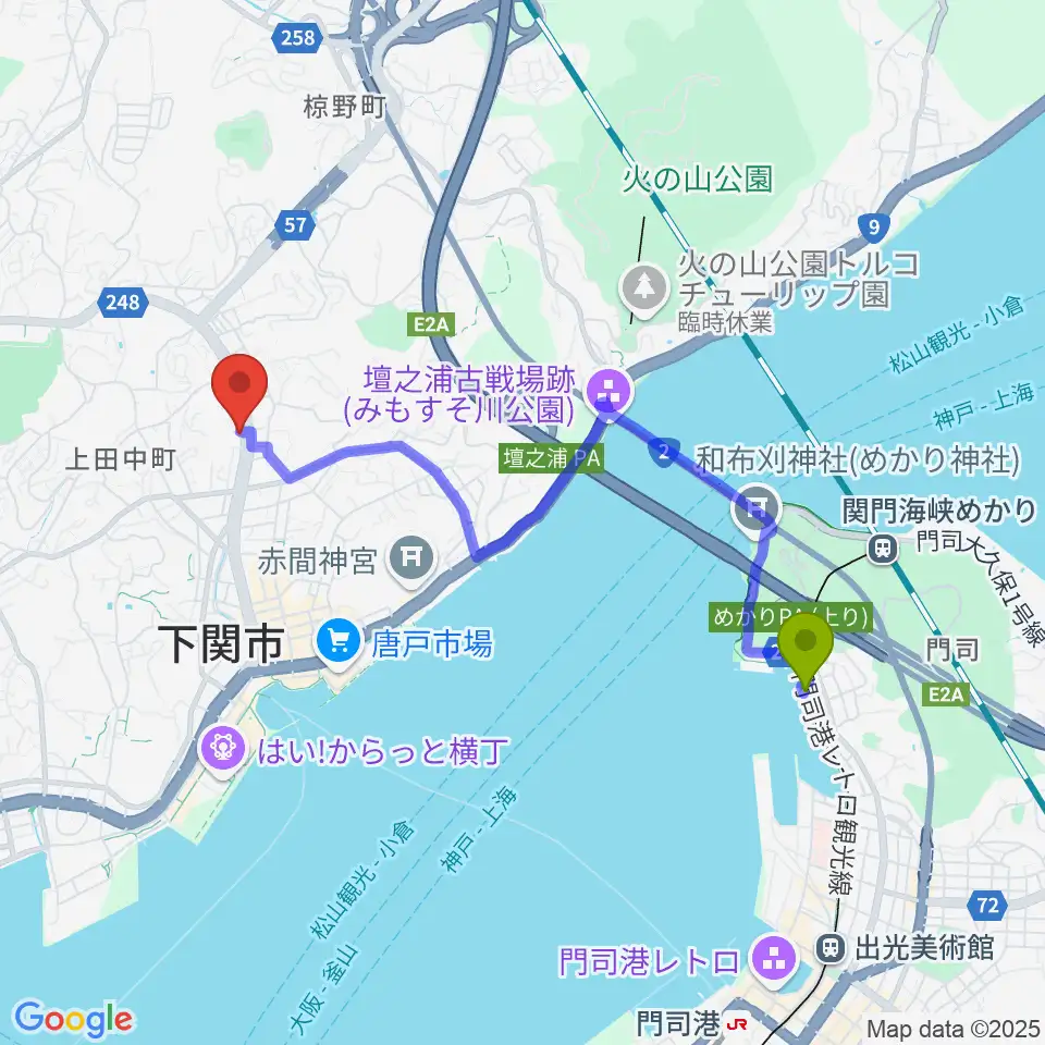 カモンFMの最寄駅ノーフォーク広場駅からの徒歩ルート（約38分）地図