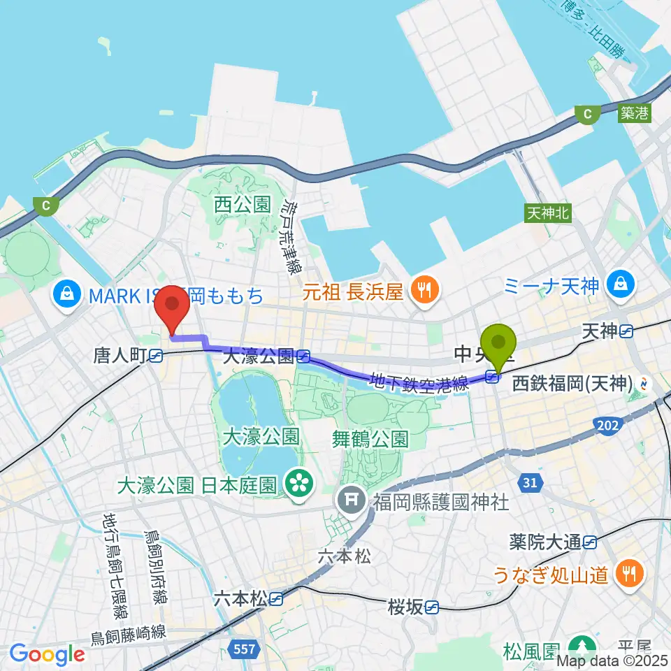 赤坂駅から甘棠館Show劇場へのルートマップ地図