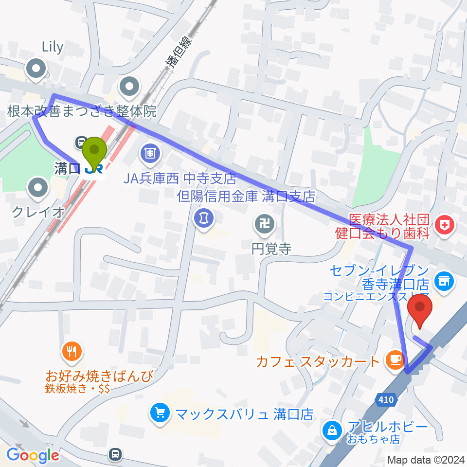 BANKS (バンクス) の最寄駅溝口駅からの徒歩ルート（約6分）地図