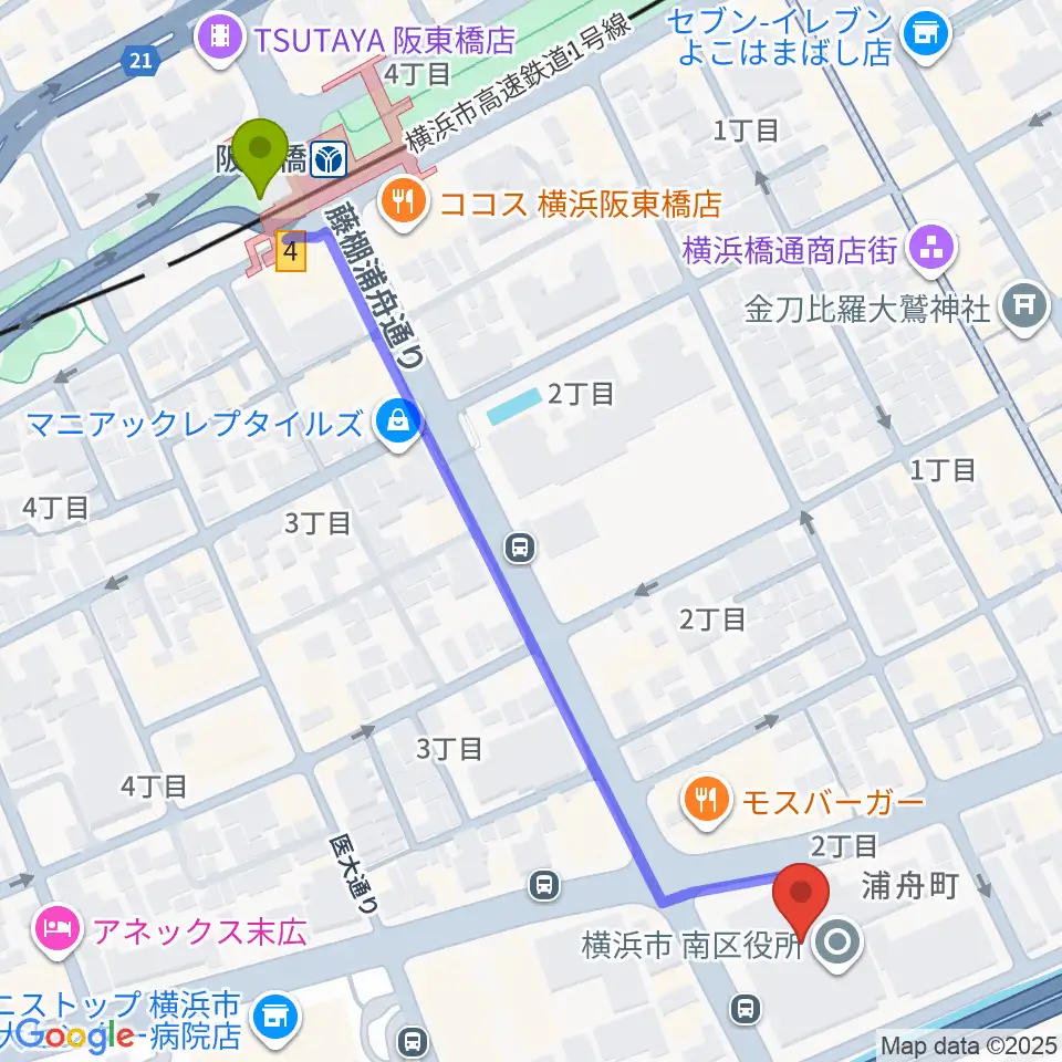 横浜市南公会堂 みなみんの最寄駅阪東橋駅からの徒歩ルート(約7分) MDATA 横浜市南公会堂 みなみんの最寄駅阪東橋駅からの徒歩ルート(約7分) MDATA