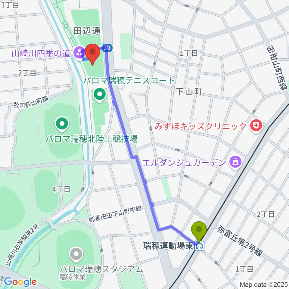 パロマ瑞穂アリーナの最寄駅瑞穂運動場東駅からの徒歩ルート(約11分) MDATA パロマ瑞穂アリーナの最寄駅瑞穂運動場東駅からの徒歩ルート(約11分) MDATA