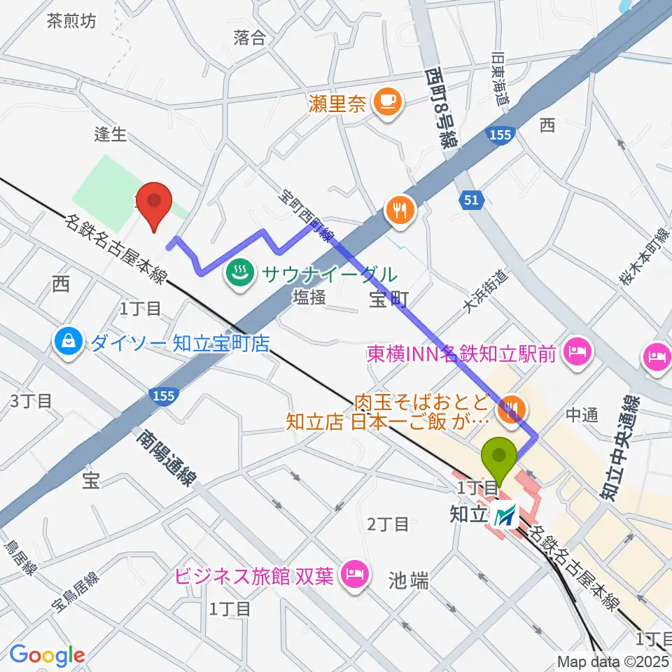 スギ薬局知立福祉アリーナの最寄駅知立駅からの徒歩ルート(約10分) MDATA スギ薬局知立福祉アリーナの最寄駅知立駅からの徒歩ルート(約10分) MDATA