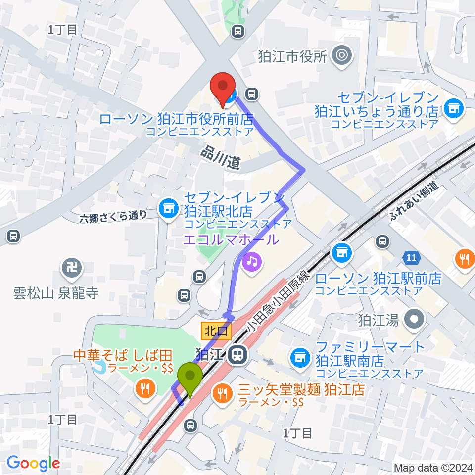 狛江add9thの最寄駅狛江駅からの徒歩ルート（約5分）地図